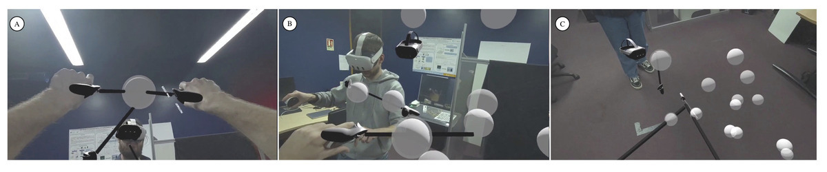 Decoupling Physical and Virtual Spaces in Co-Located Collaborative Mixed Reality Instruments with gRAinyCloud