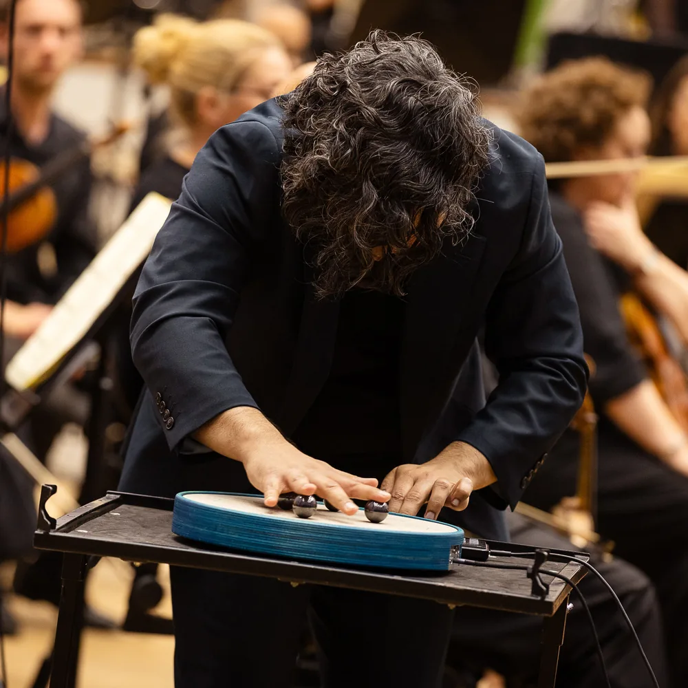 TECHNO-UTOPIA: Music Emerging from Colliding Embedded AI Instruments with Radio Orchestras and their Archives