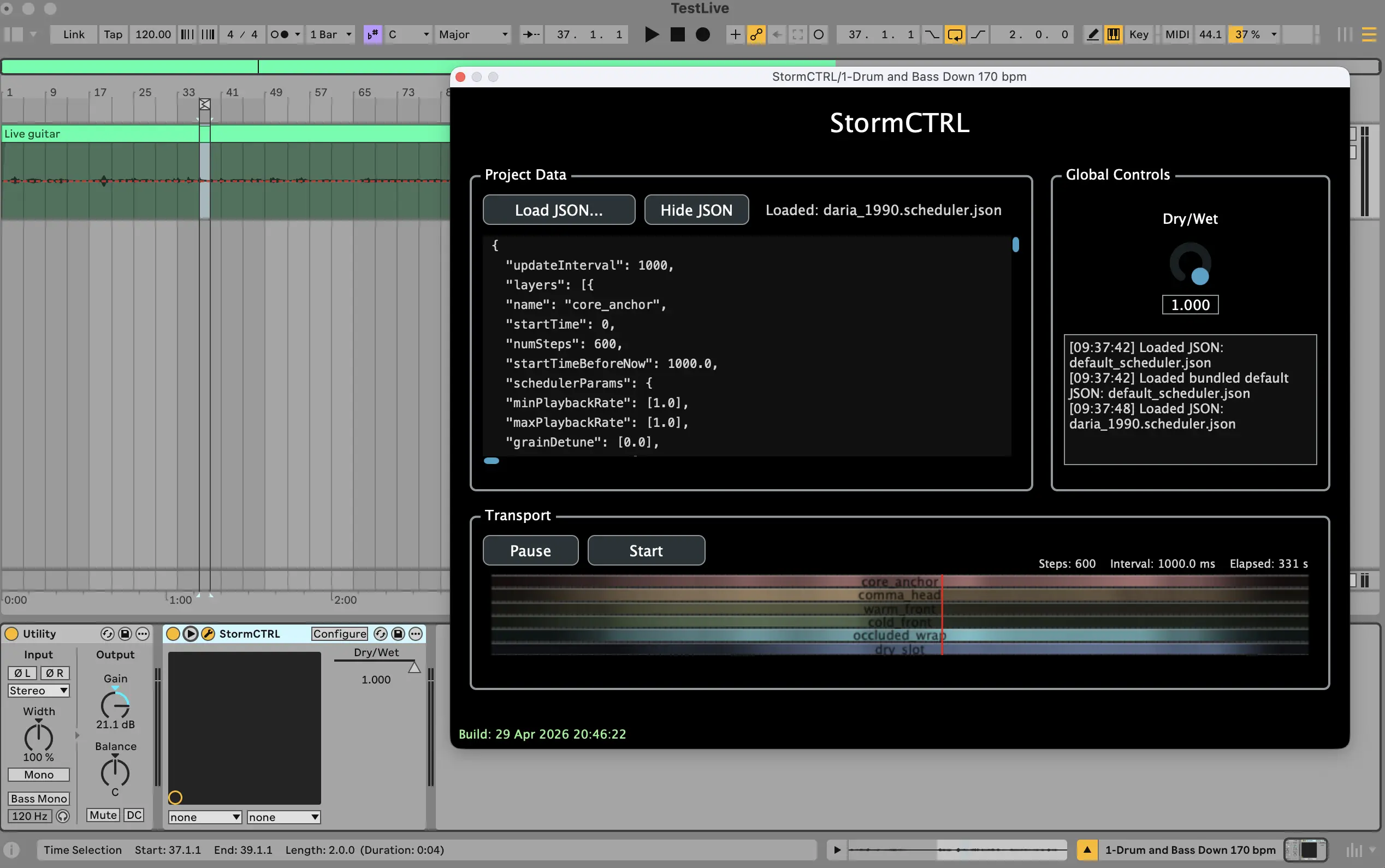 Beaufort Scale: A data soundscape for live improvisation representing the formation of storm structures