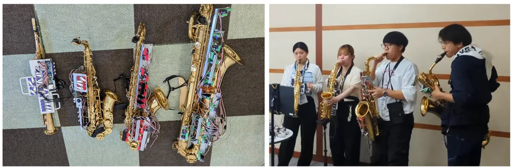 Robo-Sax Quartet: A Semi-Automatic Robotic Saxophone System for Augmented Ensemble Performance