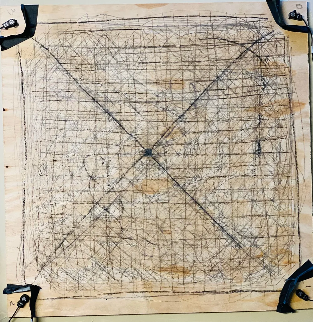 Deep Drawing: Performance Surface Sound Source Localization