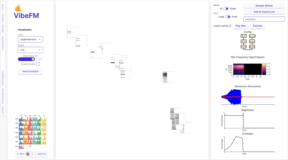 VibeFM: Visual Exploration of FM Synthesis